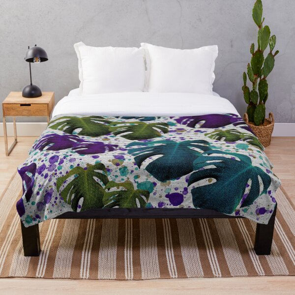 Item preview, Monstera Teal / Purple / Green designed and sold by PoppyPod.