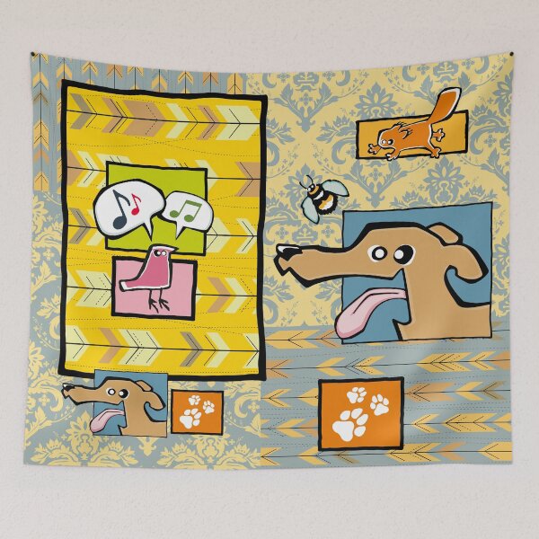 Item preview, Greyhound - Fawn (Collage) designed and sold by TheChicken.