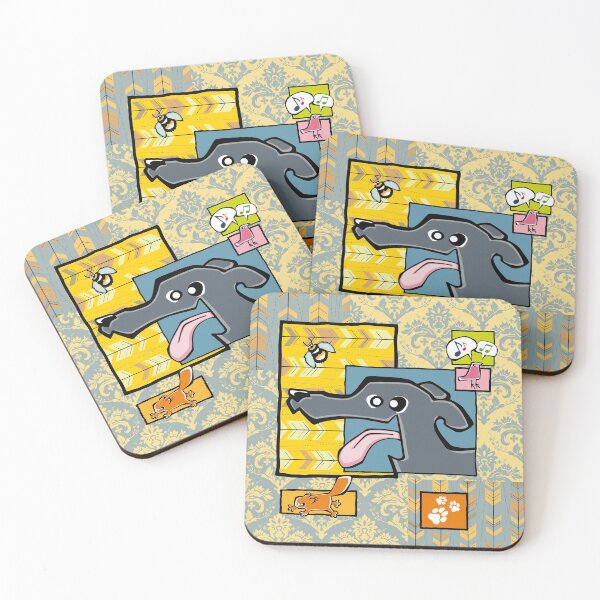 Item preview, Greyhound - Blue (Collage) designed and sold by TheChicken.