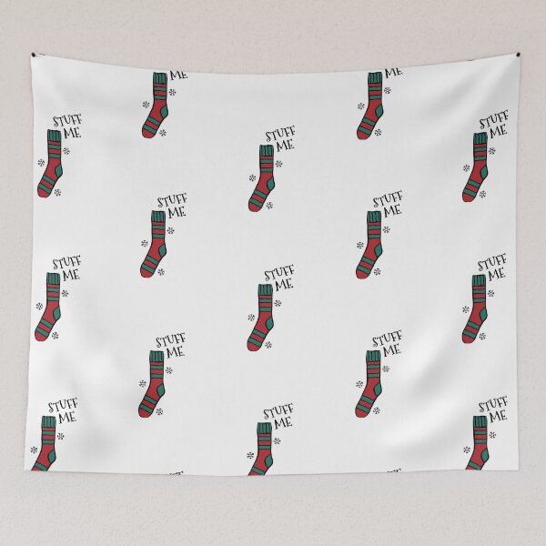 Item preview, Stuff Me Christmas Socks Happy Holiday designed and sold by wikawiki.