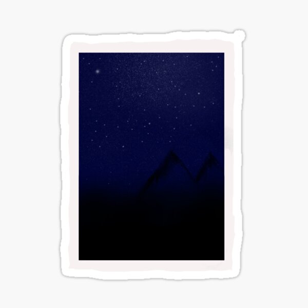 Starry Mountain Sticker Sticker