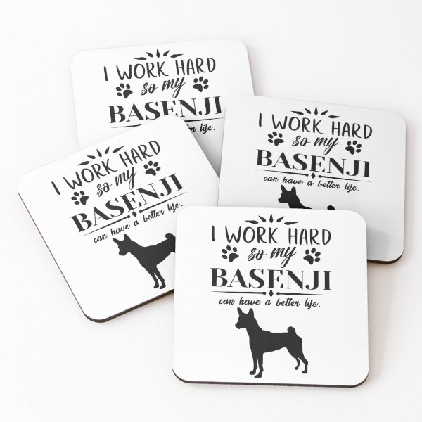 Item preview, I work hard, so my Basenji can have a better life, funny dog design designed and sold by HEJAshirts.