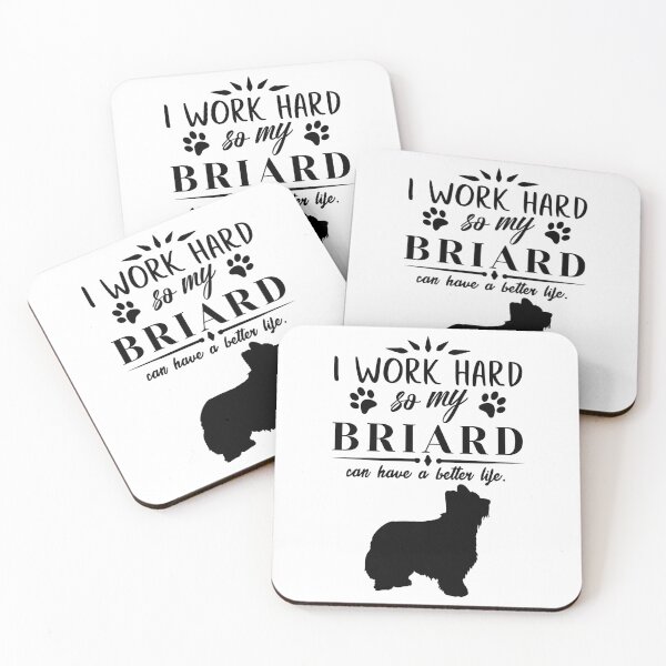 Item preview, I work hard, so my Briard can have a better life, funny dog design designed and sold by HEJAshirts.