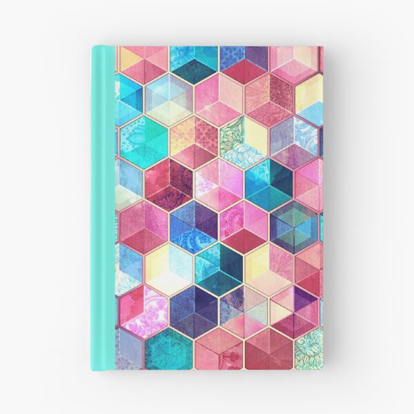 Item preview, Topaz & Ruby Crystal Honeycomb Cubes designed and sold by micklyn.