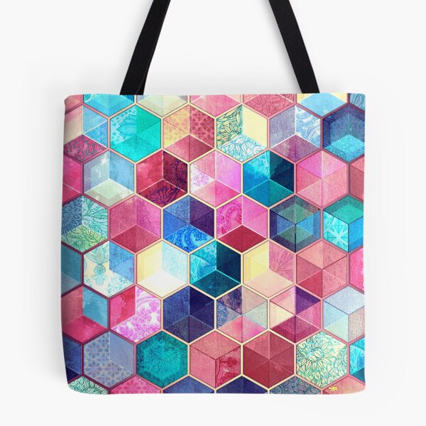 Item preview, Topaz & Ruby Crystal Honeycomb Cubes designed and sold by micklyn.