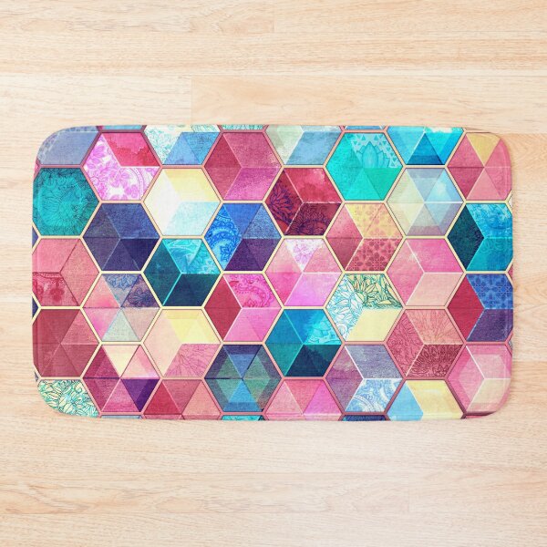 Item preview, Topaz & Ruby Crystal Honeycomb Cubes designed and sold by micklyn.