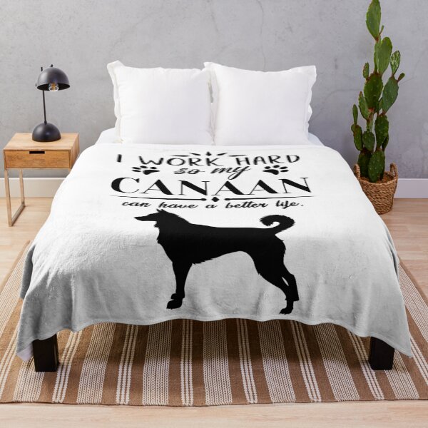 Item preview, I work hard, so my Canaan can have a better life, funny dog design designed and sold by HEJAshirts.