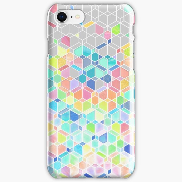 Rainbow Cubes & Diamonds iPhone Snap Case