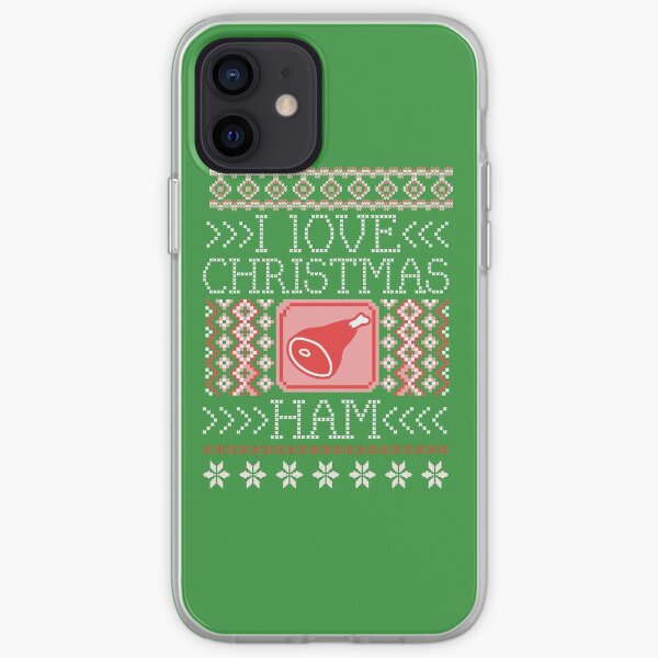 I Love Christmas Ham funny ugly Christmas Xmas humor iPhone Soft Case