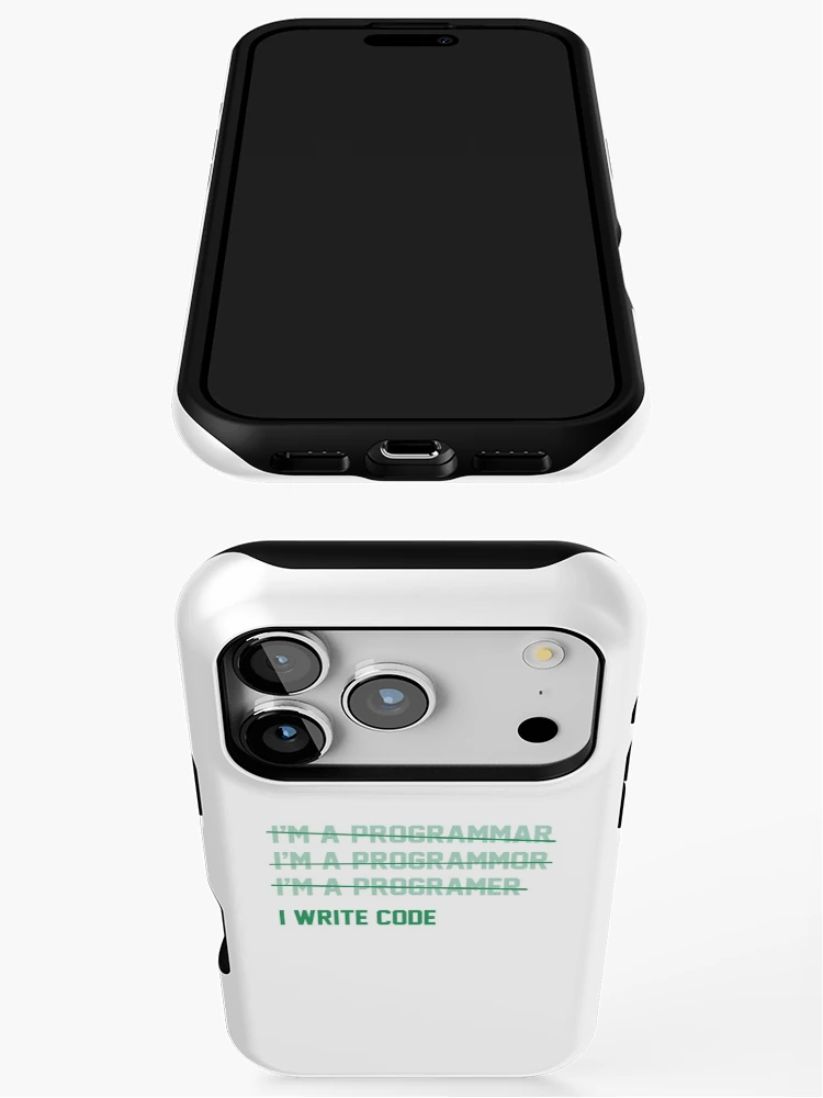 Thumbnail 3 of 4, iPhone Case, I Write Code designed and sold by AmazingVision.