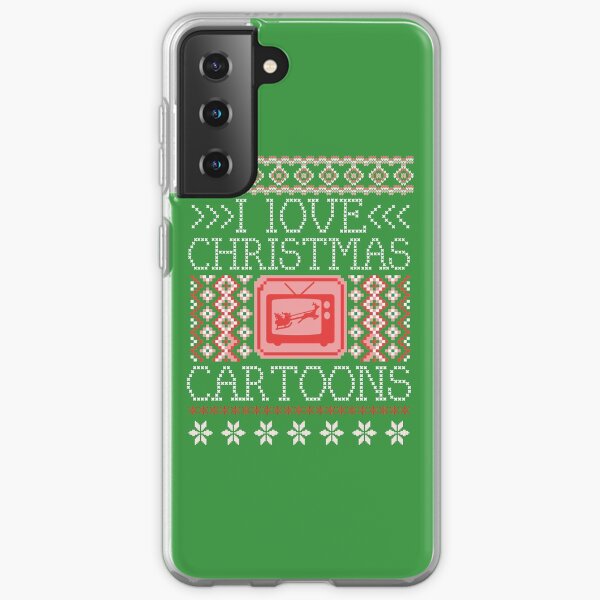 I Love Christmas Cartoons funny ugly Christmas Xmas humor V2 Samsung Galaxy Soft Case