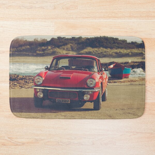 Item preview, Triumph Spitfire by the sea, fine art photo, british car, sports car, retro garage poster, old car lover designed and sold by Spallutos.