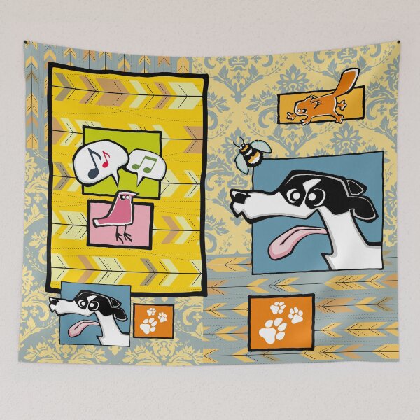 Item preview, Whippet - Black and White (Collage) designed and sold by TheChicken.