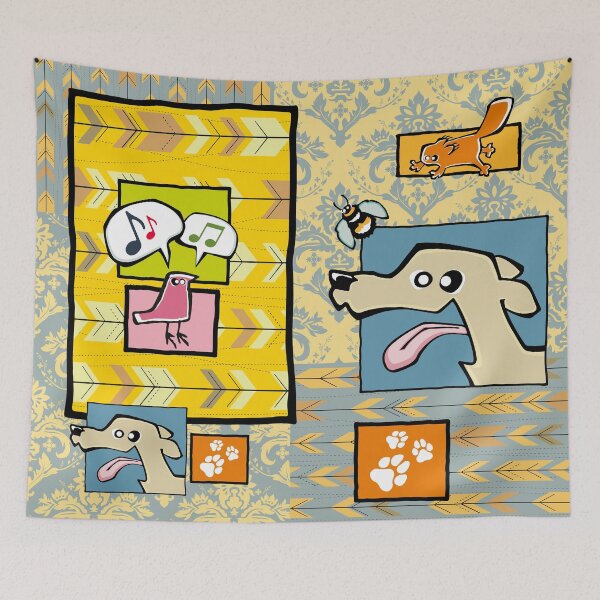 Item preview, Whippet - Fawn (Collage) designed and sold by TheChicken.