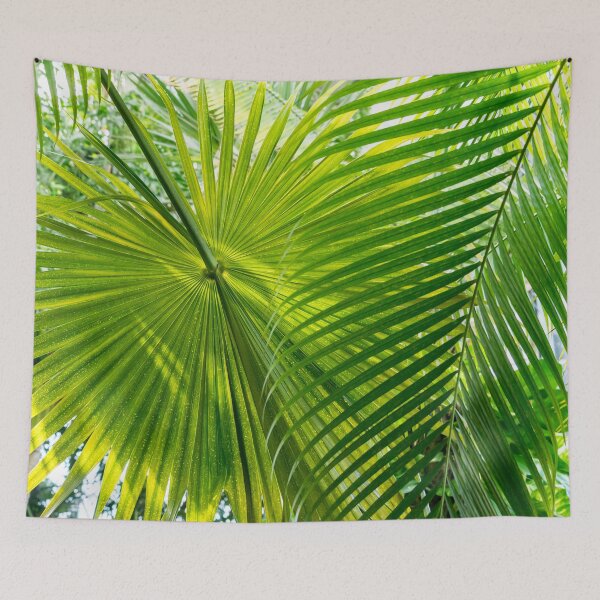 Item preview, Palmy Filigree - Biophilic Layers and Patterns of Gloriously Green Palm Leaves - Left  designed and sold by Georgia Mizuleva.