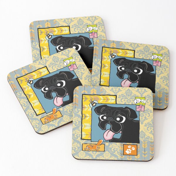 Item preview, Pug - Black (Collage) designed and sold by TheChicken.