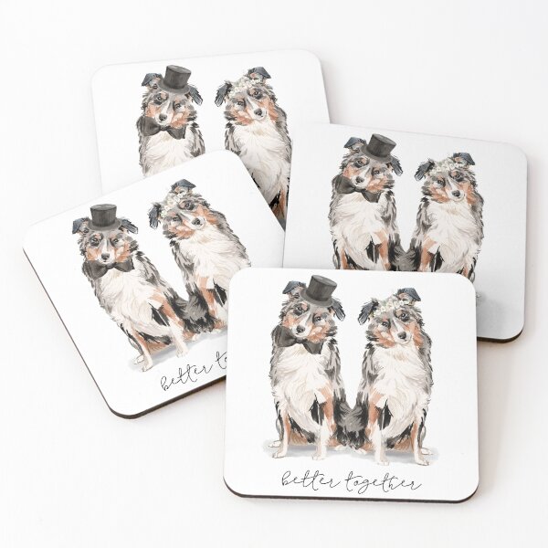 Item preview, Dog Couple Australia Shepherd designed and sold by BelleundBeau.