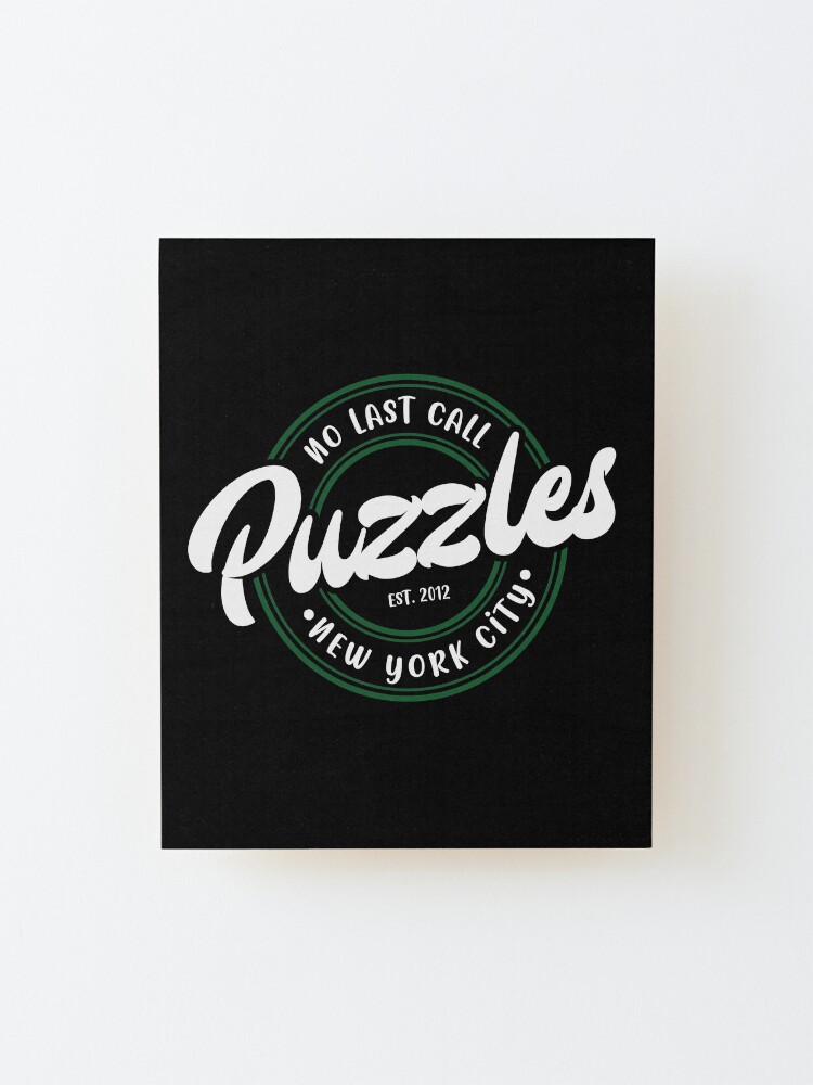 Alternate view of No Last Call! Puzzles in white Mounted Print