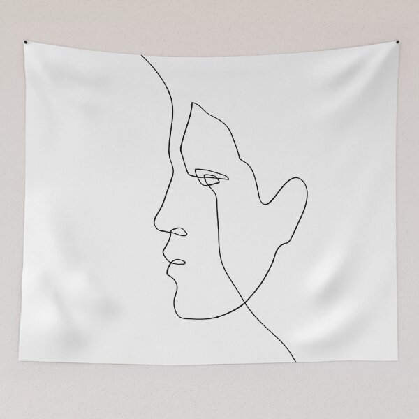 Item preview, Abstract Face Profile - One Line Art designed and sold by TheRedFinch.