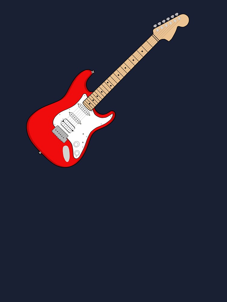 Red Electric Guitar Pattern Kids T-Shirt