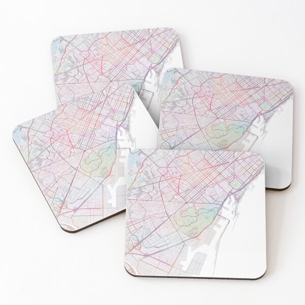 Item preview, Barcelona City Map Europe Spain Travel Gift designed and sold by TheRedFinch.