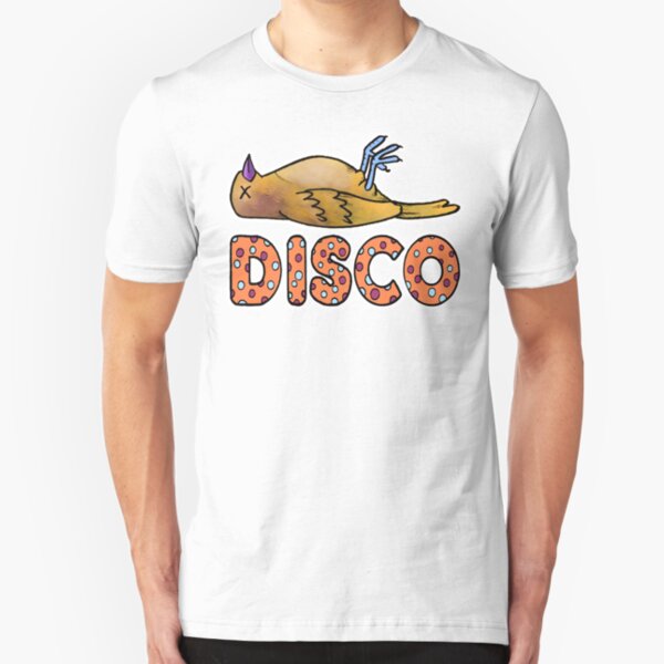 DISCO IS DEAD (Amber) Slim Fit T-Shirt