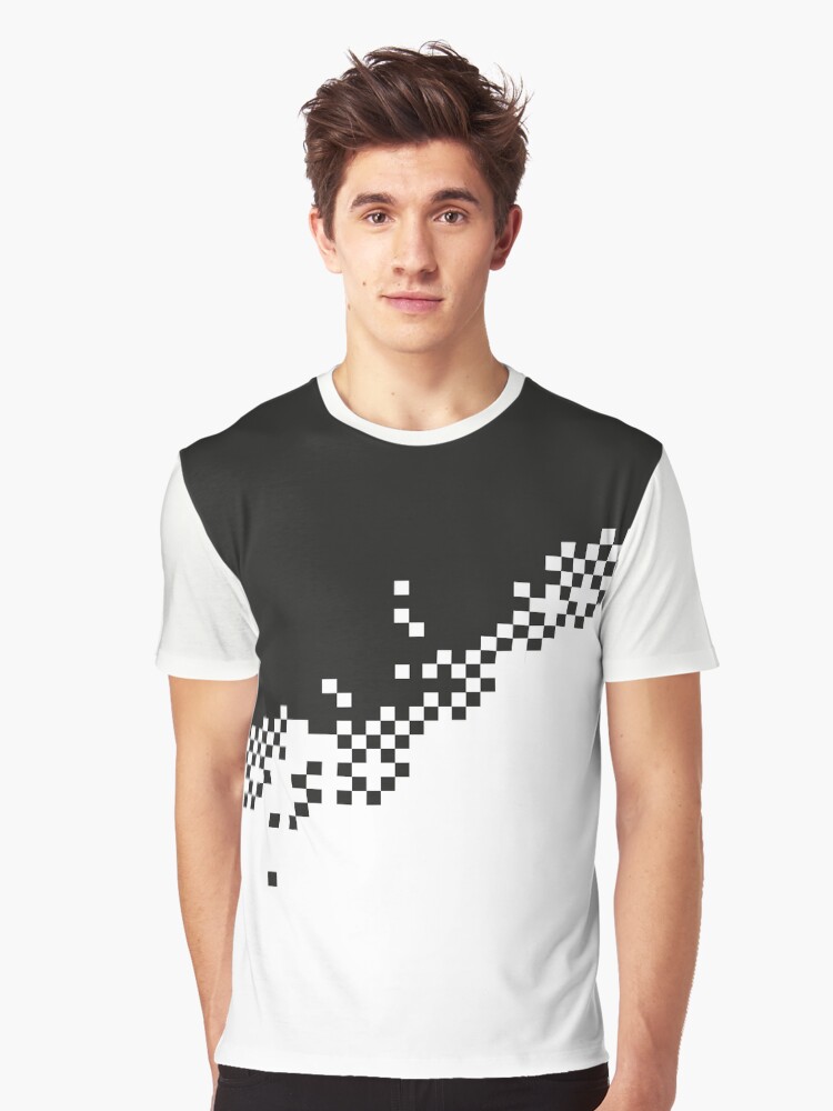 The 8-Bit Pixel Fashion Pattern Black White
