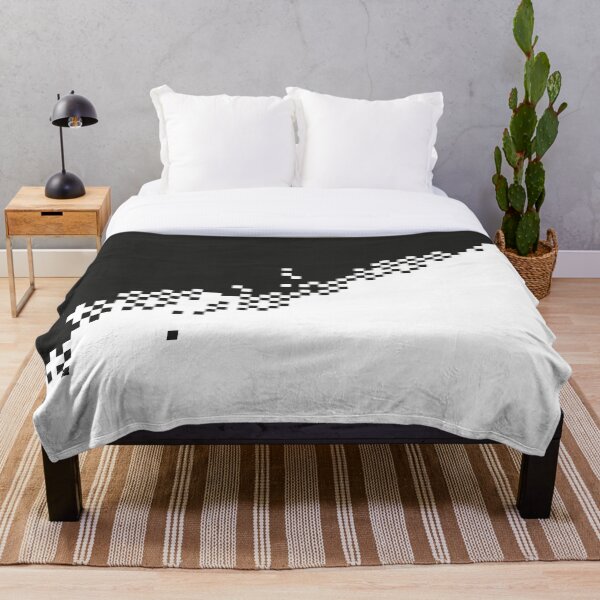 Item preview, The 8-Bit Pixel Fashion Pattern Black White designed and sold by hatgirldesign.