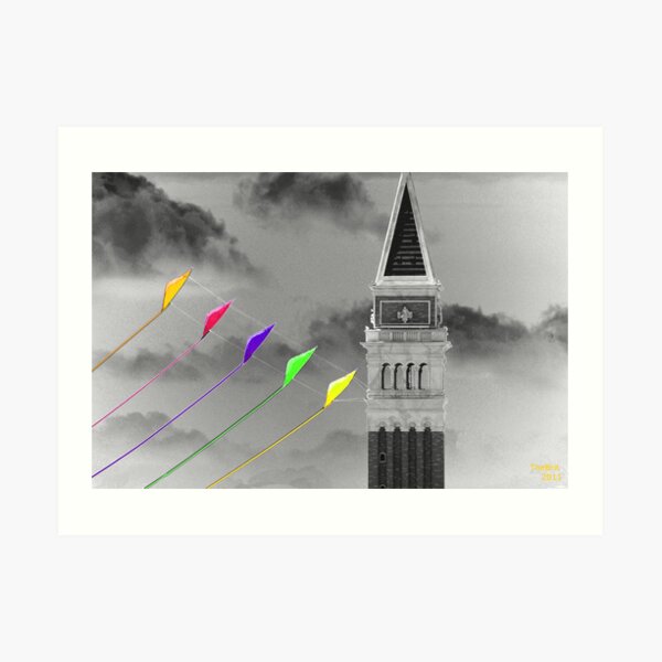 Flying above Venice Art Print