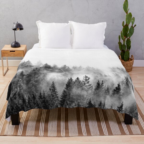 Item preview, Navy Teal Foggy Forest Dreams designed and sold by artcascadia.
