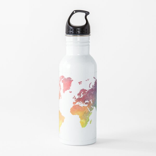 Map of the world colored Water Bottle
