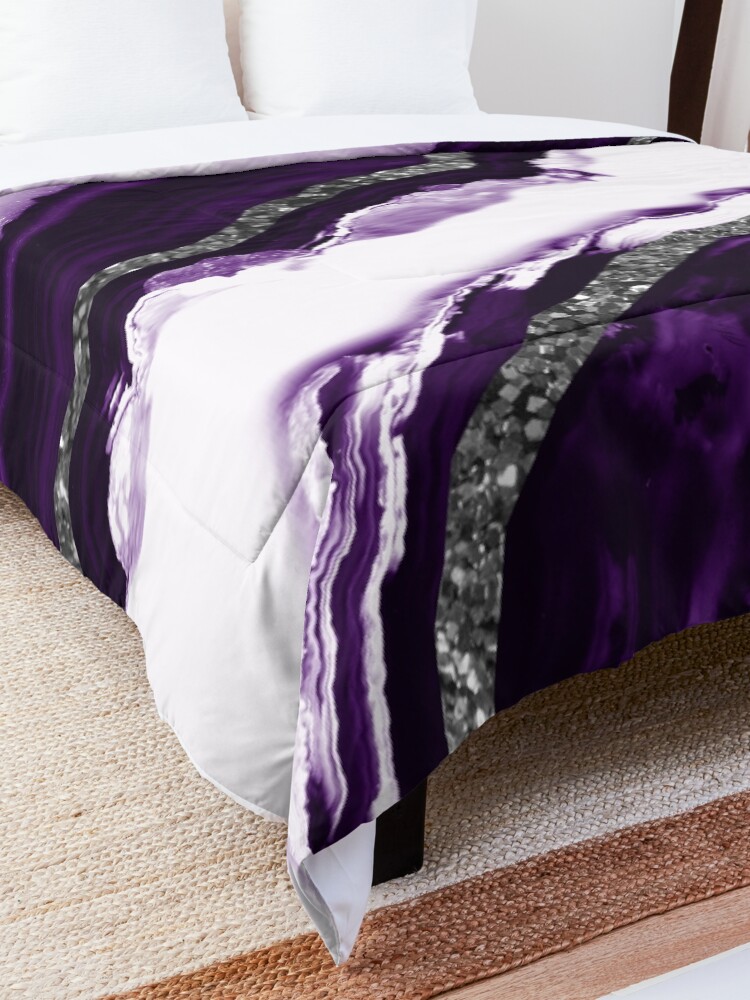 Alternate view of Agate Glitter Glam #12 #gem #decor #art Comforter