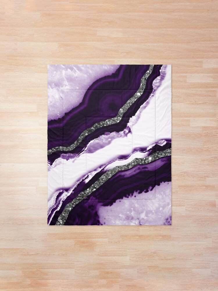 Alternate view of Agate Glitter Glam #12 #gem #decor #art Comforter