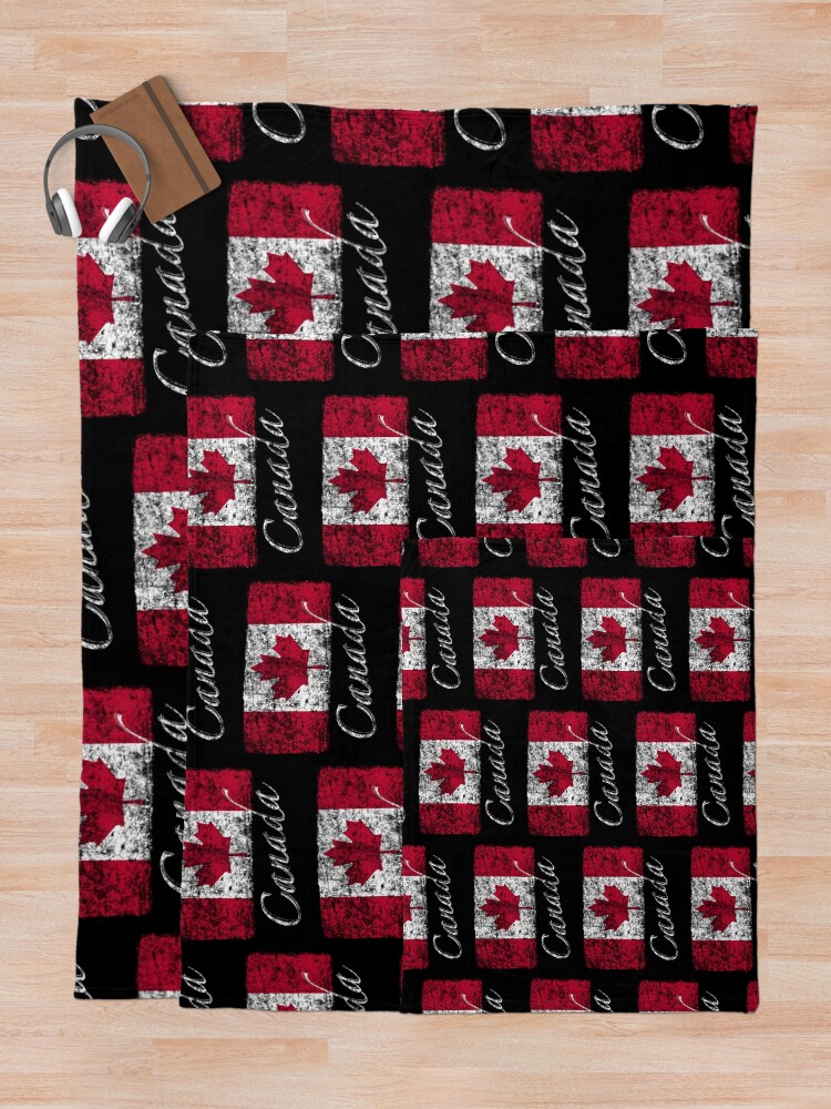 "Vintage Canadian flag design" Throw Blanket for Sale by RedMapleFTY Redbubble