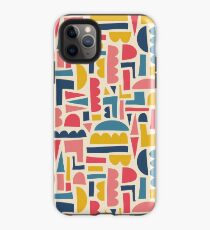 Kids Shapes Collage Blue Pink Yellow iPhone Case