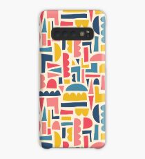 Kids Shapes Collage Blue Pink Yellow Case/Skin for Samsung Galaxy