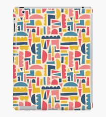 Kids Shapes Collage Blue Pink Yellow iPad Case/Skin