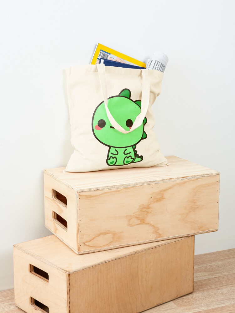Thumbnail 4 of 5, Tote Bag, Kawaii Dinosaur designed and sold by peppermintpopuk.