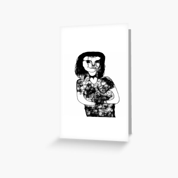 Scribbler Heart Lady Greeting Card