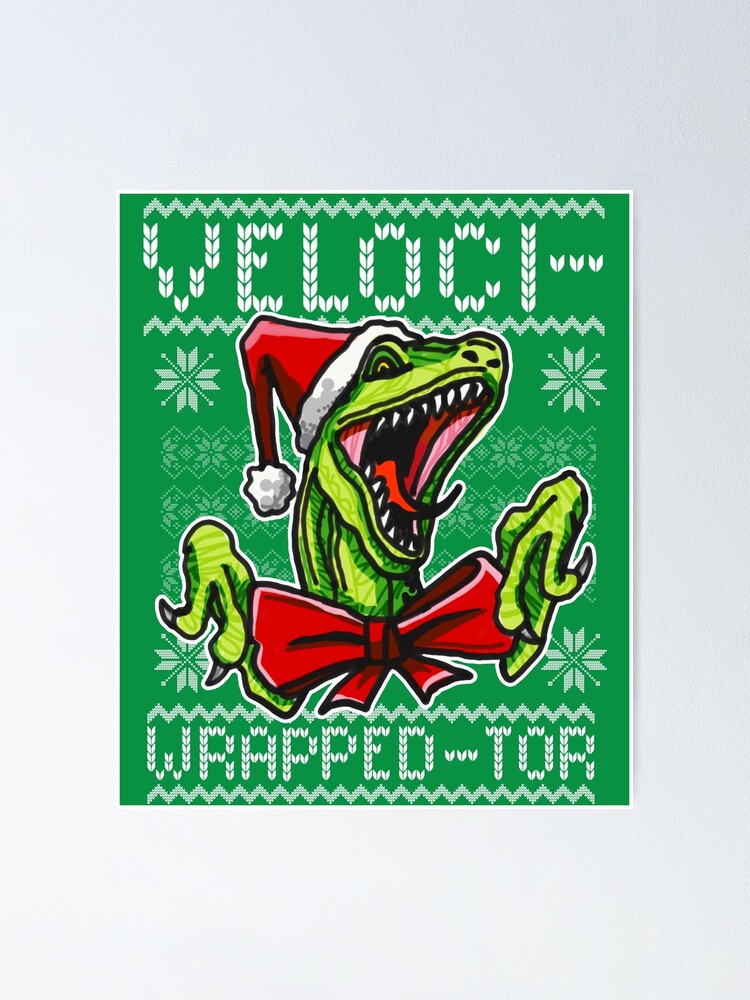 Velociraptor christmas online sweater