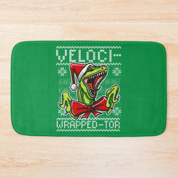 Item preview, Funny Velociraptor Dinosaur Themed Ugly Christmas Sweater T-Shirt designed and sold by sketchNkustom.