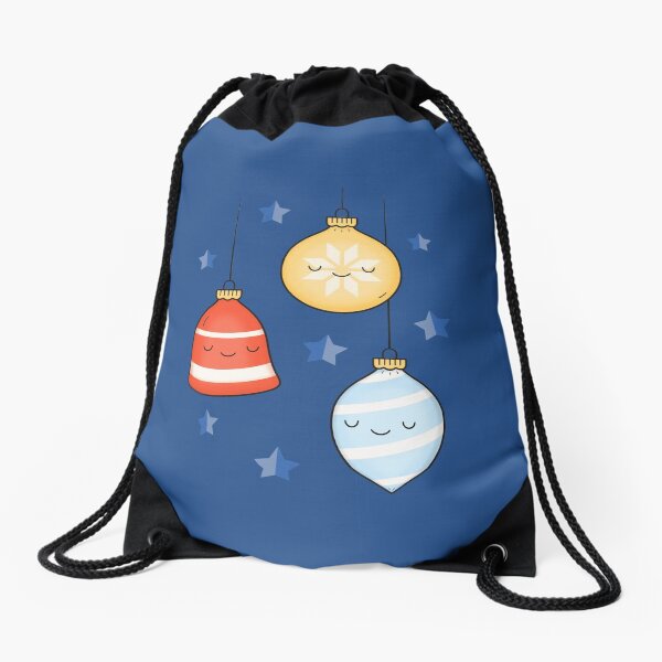 Merry Jolly Happy Holidays Drawstring Bag
