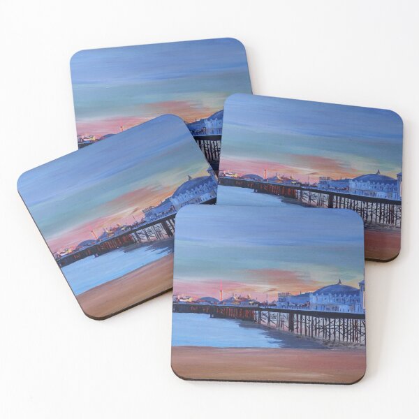 Item preview, Brighton pier seaview at sunset designed and sold by artshop77.