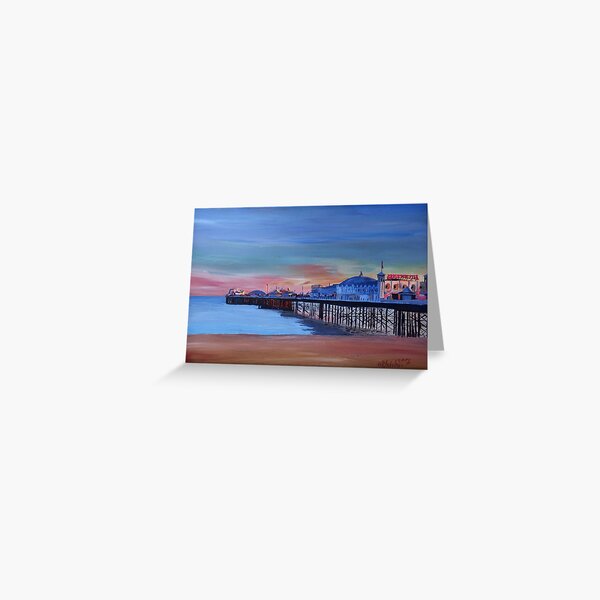 Item preview, Brighton pier seaview at sunset designed and sold by artshop77.