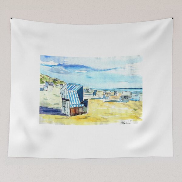 Item preview, Island Feeling Beach Scene on Sylt North Friesland designed and sold by artshop77.