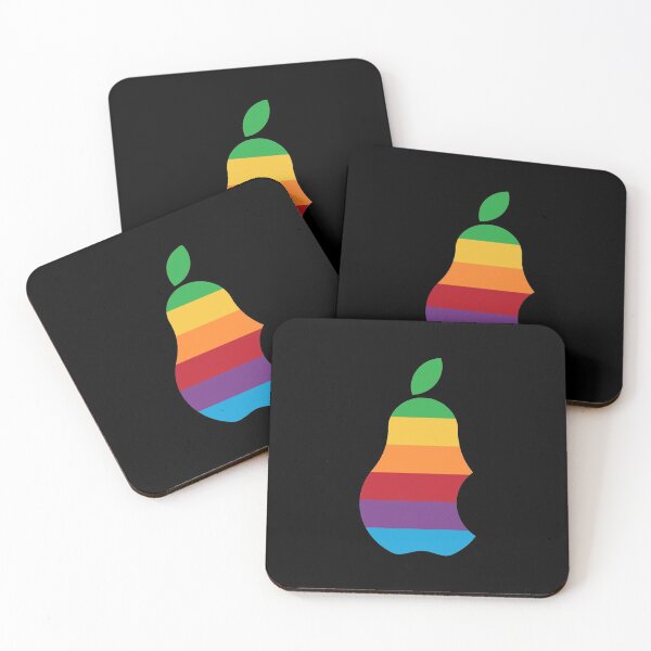 Item preview, Pear with Coloured Stripes - Apple Parody designed and sold by shirtgrass.