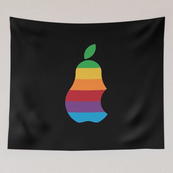 Item preview, Pear with Coloured Stripes - Apple Parody designed and sold by shirtgrass.