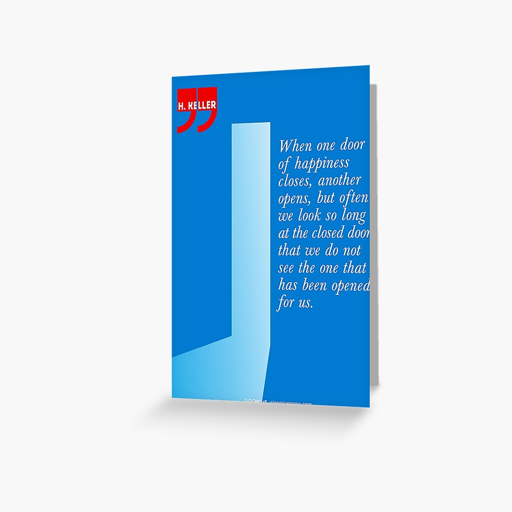 The Door Of Happiness (Helen Keller Quote) Greeting Card