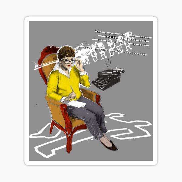 Vista previa del artículo con la obra «Asesinato que escribió - Jessica Fletcher Homenaje 01B», diseñado y vendido por Tarrou.