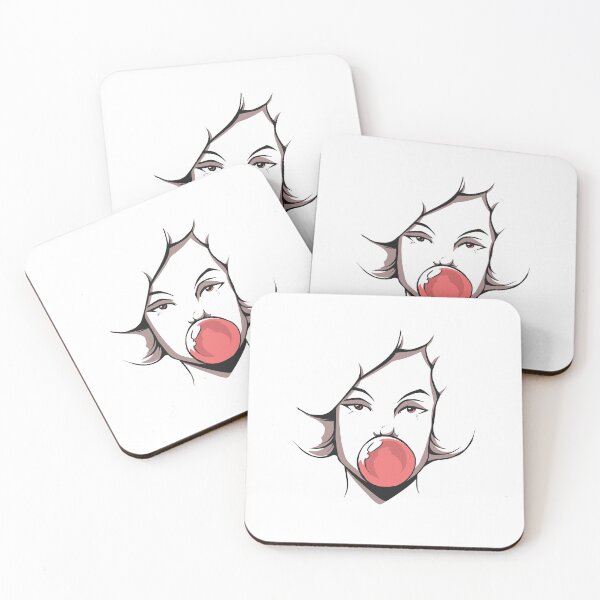 Item preview, Girl makes a bubble gum bubble designed and sold by DerSenat.
